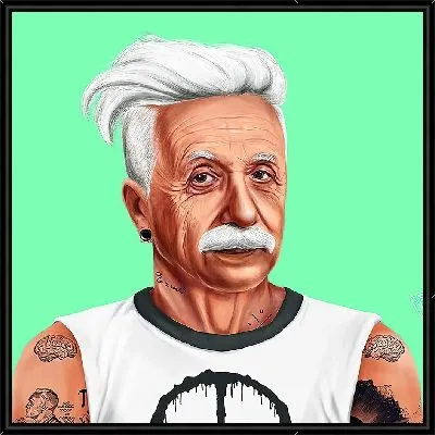 Картина Портрет Эйнштейна в стиле хипстера