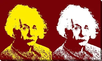 Постер Двойной портрет Альберта Эйнштейна