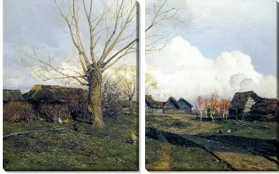 Картина Саввинская слобода под Звенигородом (Savvinskaya settlement near Zvenigorod)