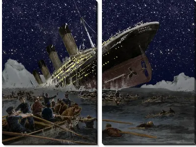 Модульная картина Кораблекрушение Титаника