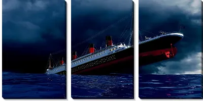 Модульная картина Крушение корабля Титаник