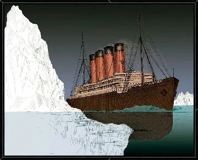 Титаник и айсберг