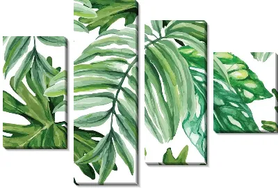 Модульная картина Монстера