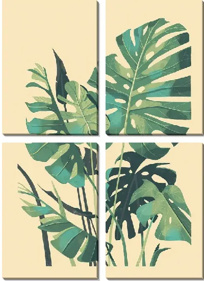 Модульная картина Монстера №2