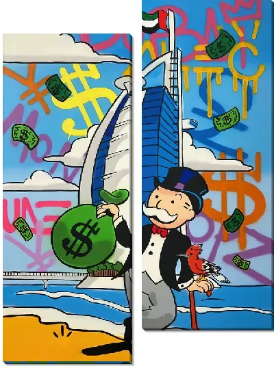 Картина Милберн Пеннибэгс из Монополии в Дубае