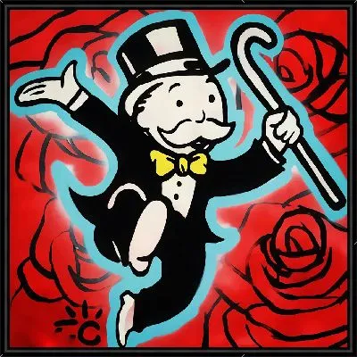 Картина Дядюшка Пеннибэгс на красном фоне