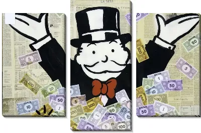Картина Дядюшка Пеннибэгс купается в деньгах