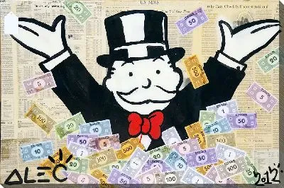 Картина Дядюшка Пеннибэгс купается в деньгах