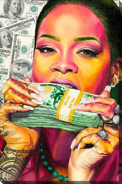 Картина маслом Долларовая жадность