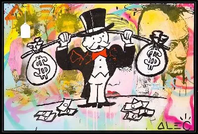 Картина Пеннибэгс тягает мешки с деньгами