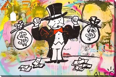 Картина Пеннибэгс тягает мешки с деньгами