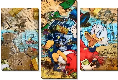 Скрудж Макдак купается в деньгах