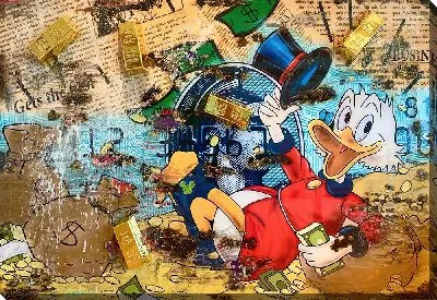 Скрудж Макдак купается в деньгах