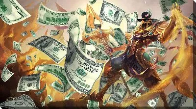 Картина маслом Полет долларов