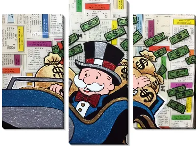 Пеннибэгс из Монополии за рулем кабриолета