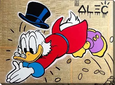 Скрудж Макдак ныряет в монеты