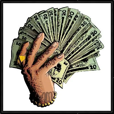 Картина Веер из долларов