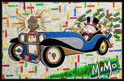 Картина Милберн Пеннибэгс за рулем кабриолета