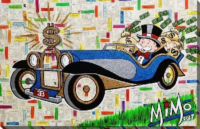 Картина Милберн Пеннибэгс за рулем кабриолета