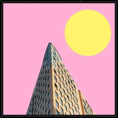 Картина Угол здания и солнце