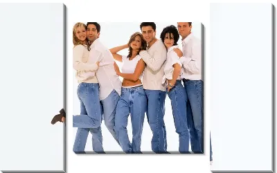 Модульная картина Друзья на белом фоне