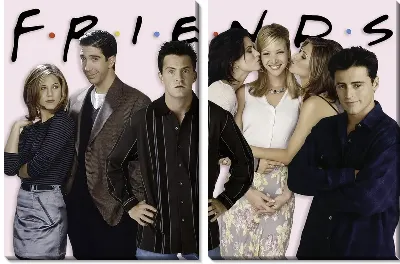 Коллаж из героев сериала Друзья