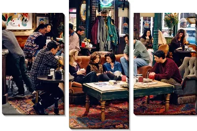 Модульная картина Друзья в кафе