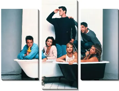 Модульная картина Друзья в ванных