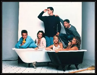 Картина Друзья в ванных