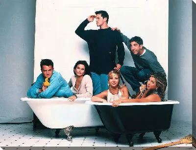 Постер Друзья в ванных