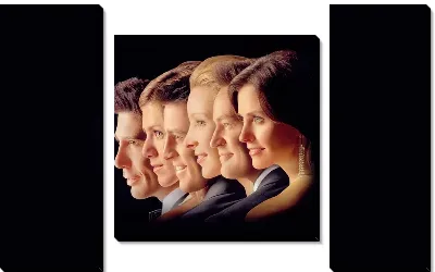 Модульная картина Друзья в профиль