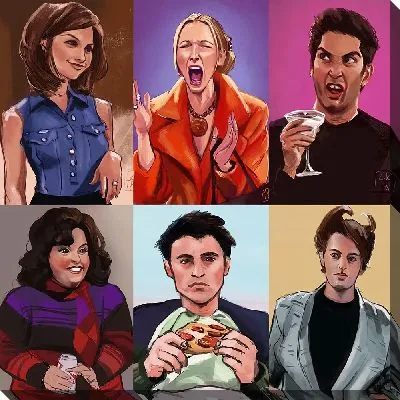 Карикатуры на друзей