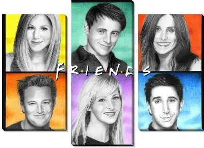 Модульная картина 6 героев сериала Друзья