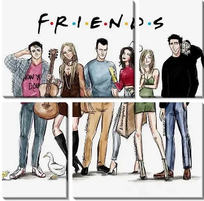 Рисунок по мотивам сериала Друзья