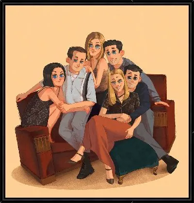 Картина Друзья в обнимку