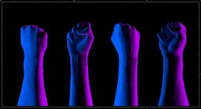 Картина Неоновый кулаки