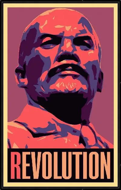 Картина Ленин в поп-арт стиле