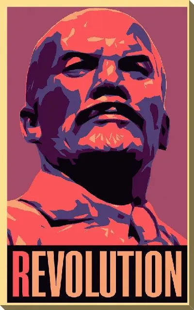 Постер Ленин в поп-арт стиле