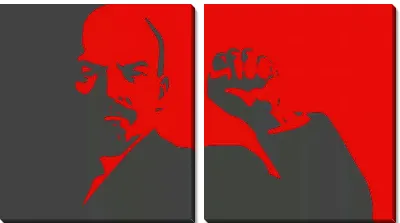 Модульная картина Ленин с кулаком