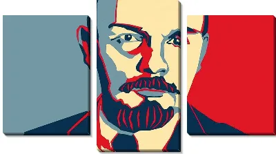 Модульная картина Ленин в стиле Hope