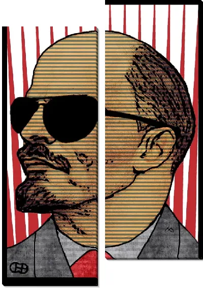 Модульная картина Ленин в очках