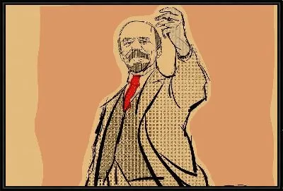 Картина Ленин с красным галстуком