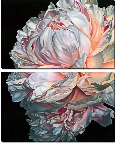 Модульная картина Переливающийся бутон пиона