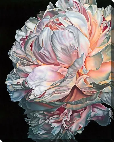 Картина маслом Переливающийся бутон пиона