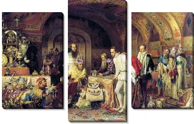 Картина Иван Грозный показывает сокровища английскому послу Горсею (Ivan the Terrible shows the treasures of the British Ambassador Horsey)