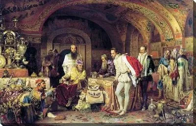 Картина Иван Грозный показывает сокровища английскому послу Горсею (Ivan the Terrible shows the treasures of the British Ambassador Horsey)
