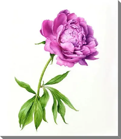 Картина маслом Сиреневый пион