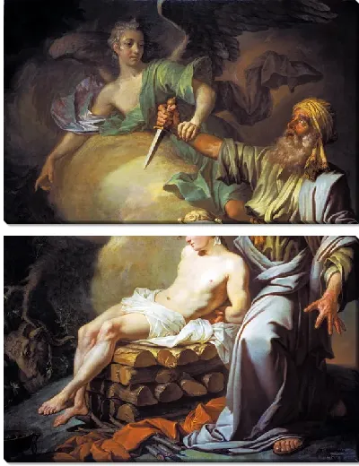 Картина Авраам приносит в жертву сына своего Исаака