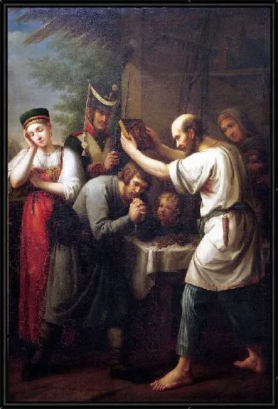 Картина Благословение ополченца (Blessing of the militiamen)
