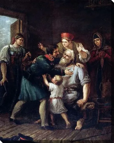 Картина Возвращение ратника в свое семейство (The return of warrior in his family)